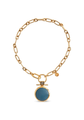 La DoubleJ Shen Loop enamel-pendant necklace - Gold