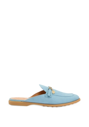 Tod's buckle-detail leather mules - Blue