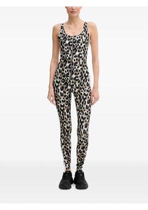 Fusalp Biarrita leopard-print sleeveless performance jumpsuit - Neutrals