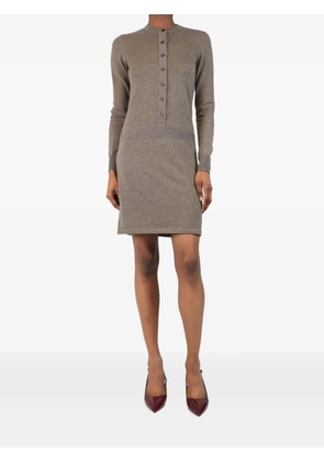 CHANEL Pre-Owned sparkly knit mini dress - Brown