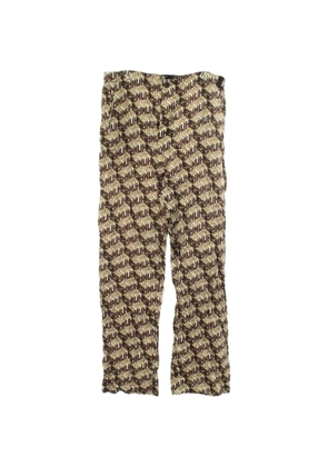 Fendi Pre-Owned 2010s patterned silk trousers - Brown