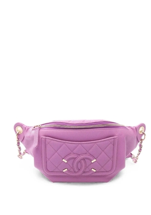 CHANEL Pre-Owned 2019 CC Filigree belt bag - Purple