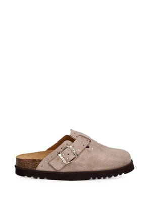 Scholl studded buckled slides - Neutrals