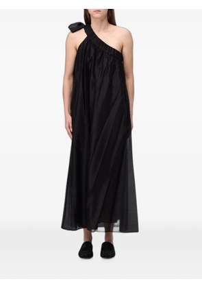 MeimeiJ one-shoulder pleated maxi dress - Black