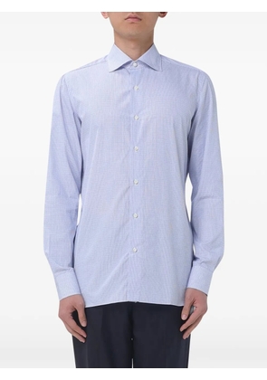 Luigi Borrelli stripe-print cotton shirt - Blue