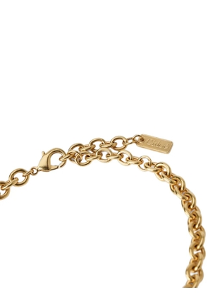 Chloé leaf-pendant pearl-embellished necklace - Gold