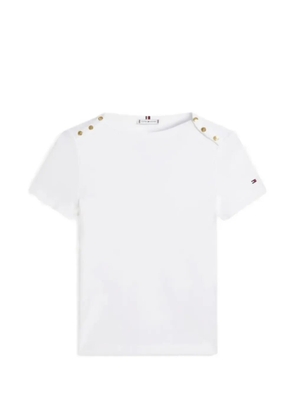 Tommy Hilfiger button-detail slim-fit T-shirt - White