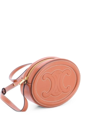 Celine Pre-Owned Triomphe Oval Leather crossbody bag - Brown