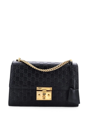 Gucci Pre-Owned Padlock Guccissima Leather Medium shoulder bag - Black