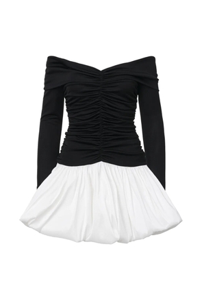 LITA COUTURE off-the-shoulder ruched mini dress - Black