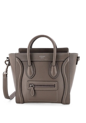 Celine Pre-Owned Luggage Bag Grainy Leather Nano crossbody bag - Grey