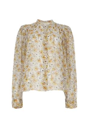 MARANT ÉTOILE floral-print smocked blouse - Neutrals