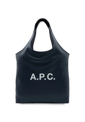 A.P.C. Ninon logo-print tote bag - Blue