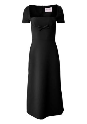 Carolina Herrera bow-detail square-neck midi dress - Black