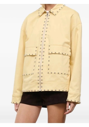 STAUD Clarke stud-embellished jacket - Neutrals