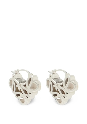 LOEWE Anagram Bombé hoop earrings - Silver