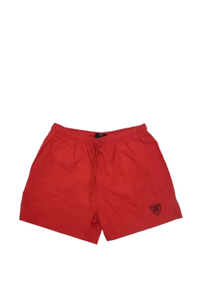 Htc Los Angeles logo-patch drawstring swim shorts - Red