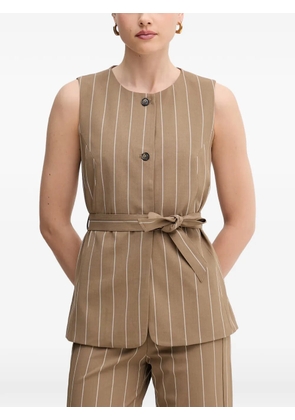Benetton pinstripe belted top - Neutrals