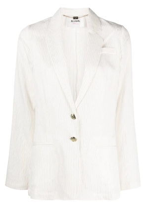 Blugirl metallic-stripe single-breasted blazer - Neutrals