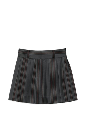Enfants Riches Déprimés striped mini pleated skirt - Grey