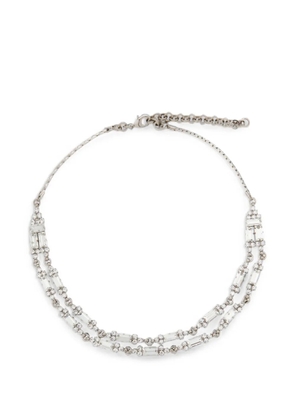 Alessandra Rich crystal-embellished layered necklace - Silver