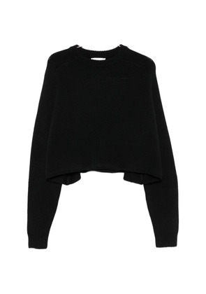 Lisa Yang Karine cropped waffle-knit jumper - Black