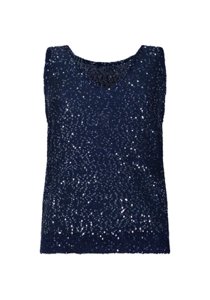 Weekend Max Mara sequin-embellished sleeveless sweater - Blue