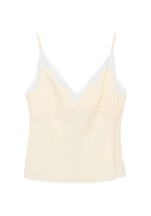 Posse Tabitha lace-trim top - Yellow