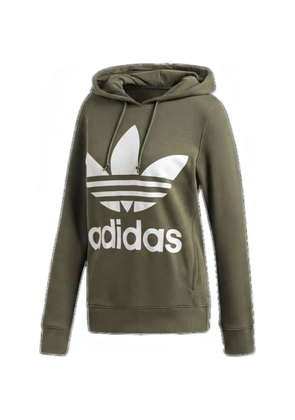 adidas Adicolor Classics Trefoil logo-print hoodie - Green