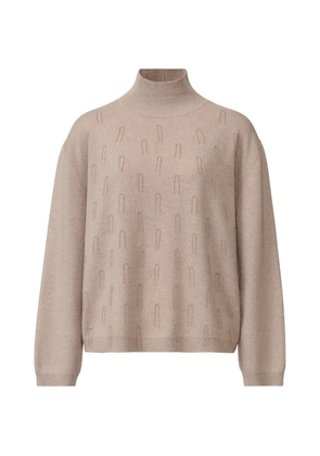 Fabiana Filippi bead-embellished high-neck sweater - Neutrals