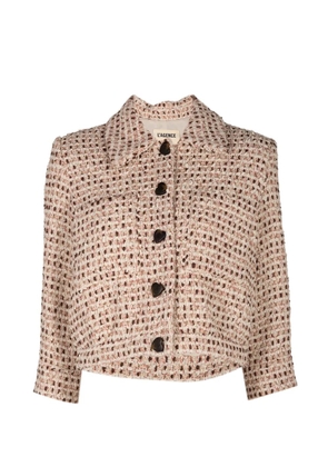 L'Agence Jia cropped tweed jacket - Neutrals