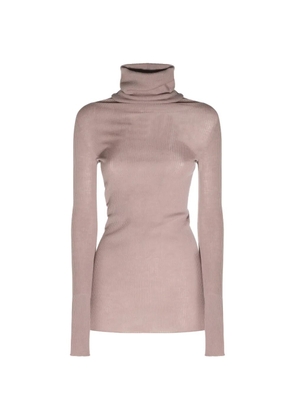 Rick Owens ribbed-knit roll-neck sweater - Neutrals