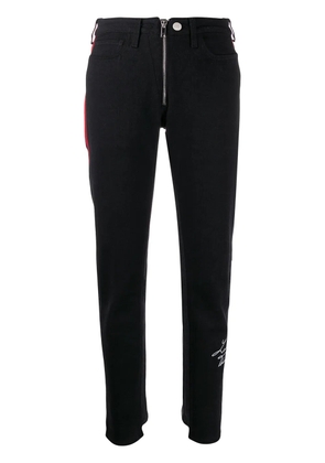 COUNTY OF MILAN vintage wash slim jeans - Black