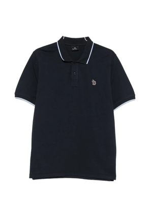 PS Paul Smith Zebra-patch tipped polo shirt - Blue