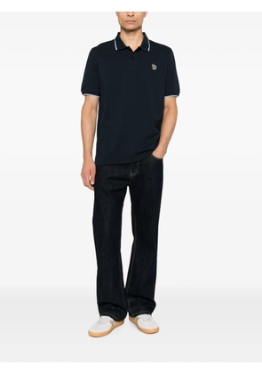PS Paul Smith Zebra-patch tipped polo shirt - Blue
