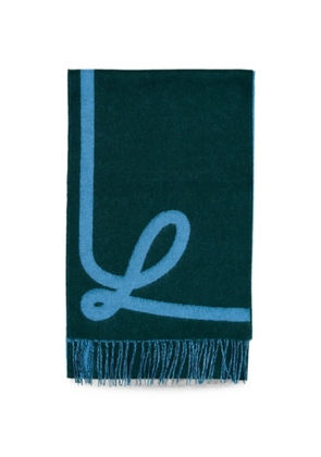 LOEWE fringed-hem scarf - Green