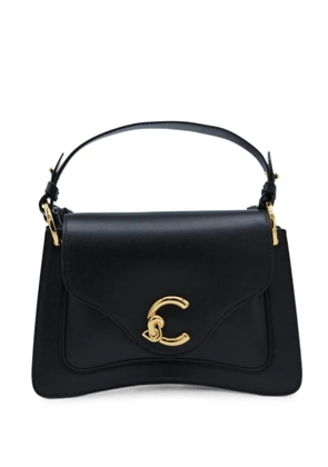 Coccinelle C-Me logo-plaque leather shoulder bag - Black