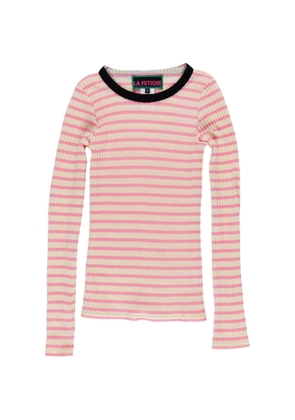 La Fetiche Jackie striped ribbed-knit T-shirt - Neutrals