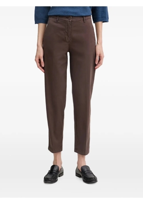 Benetton cropped tapered trousers - Brown