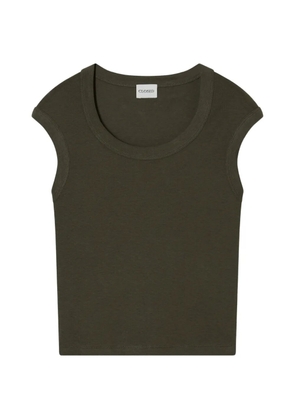 Closed cap-sleeve T-shirt - Green