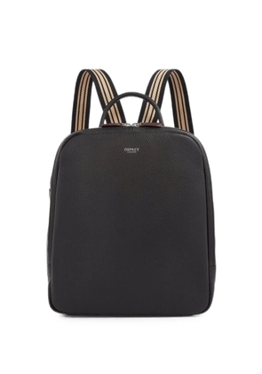 Osprey grained-leather striped-strap backpack bag - Black