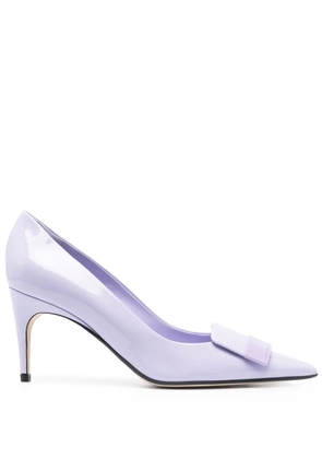 Sergio Rossi sr1 75mm patent leather pumps - Purple