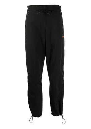 COUNTY OF MILAN side stripe drawstring track pants - Black