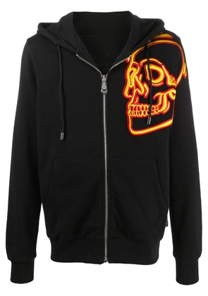 Philipp Plein embroidered skull hoodie - Black