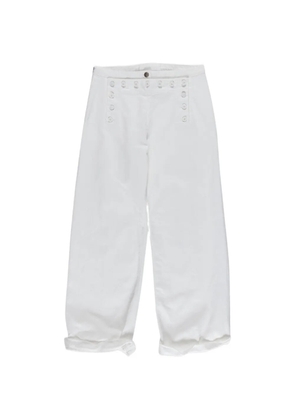 La Fetiche button-detail wide-leg jeans - White