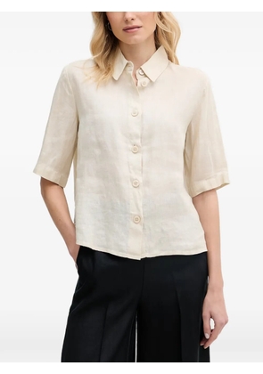 Benetton button-fastening short-sleeve shirt - Neutrals