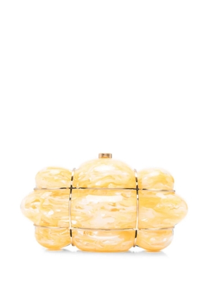 Cult Gaia Bolla marble-effect clutch bag - Yellow