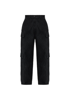 Casablanca monogram-pattern cargo jeans - Black