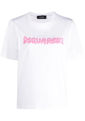 DSQUARED2 logo-print cotton T-shirt - White