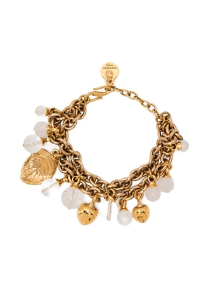 Goossens double-layered bead-charm bracelet - Gold